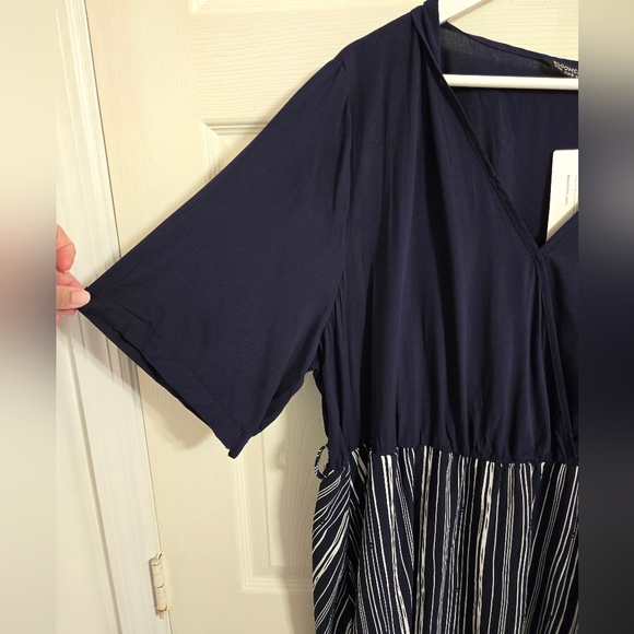 Bloomchic Navy And White Dress Size 22-24 NWT Read Condition - Picture 2 of 6